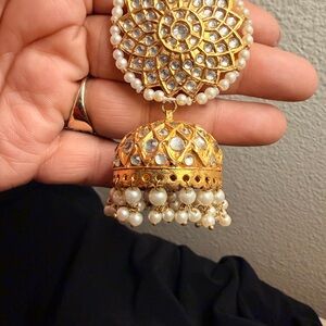 Pakistani Large statement thappa kundan jhumkay